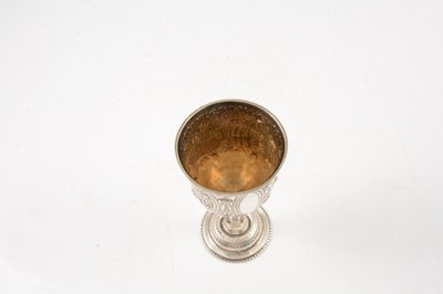 Lot 84 - Victorian silver goblet, maker's mark GU, Birmingham 1886