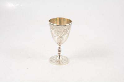 Lot 81 - Victorian silver goblet, marks worn