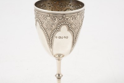 Lot 82 - Victorian silver goblet, Mappin & Webb, London 1888