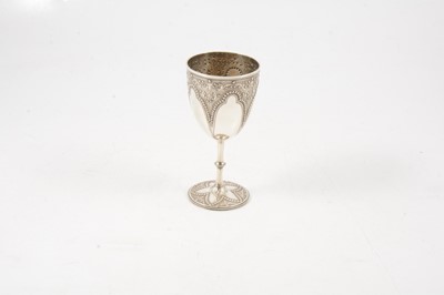 Lot 82 - Victorian silver goblet, Mappin & Webb, London 1888