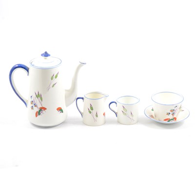 Lot 72 - Grafton China part teaset, and an Atlas China hand-painted part coffee set.