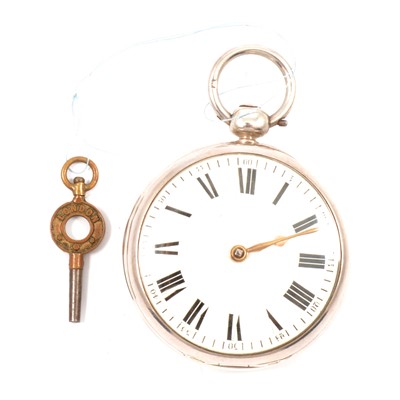 Lot 365 - Josiah Bartholomew London - a silver open face pocket watch