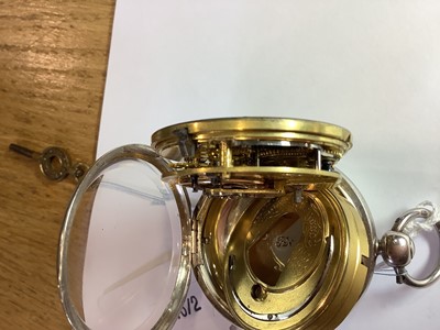 Lot 365 - Josiah Bartholomew London - a silver open face pocket watch
