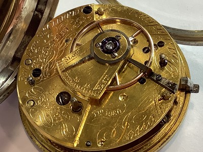 Lot 365 - Josiah Bartholomew London - a silver open face pocket watch