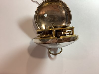 Lot 360 - W Whitmore Northampton - a silver pair case pocket watch and chain.