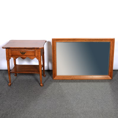 Lot 428 - Ethan Allen side table and wall mirror
