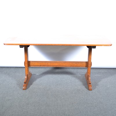 Lot 396 - Ecrol style oak dining table