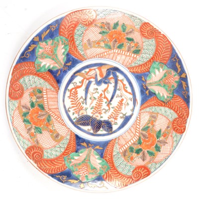 Lot 18 - Two Japanese chargers and a similar plate.