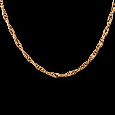 Lot 161 - A 9 carat yellow gold matching chain link necklace and bracelet.