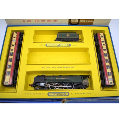 Lot 90 - Hornby Dublo OO gauge model railway sets, two including EDG7 tank goods train