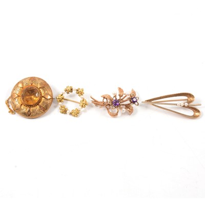 Lot 148 - Four vintage brooches.