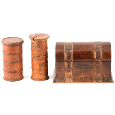 Lot 111 - Two Victorian spice jars