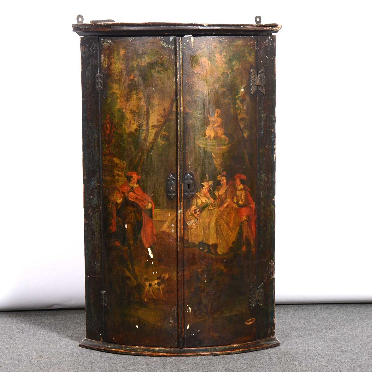 Lot 429 - Georgian painted corner cupboard