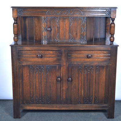 Lot 337 - Reproduction oak court cupboard