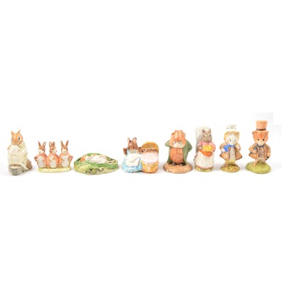 Lot 106 - Beswick Beatrix Potter figures, eight including Amiable Guinea-pig