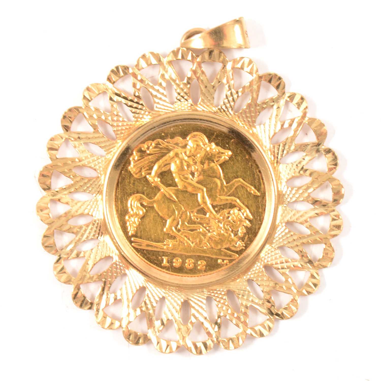 Lot 88 - A Gold Half Sovereign pendant.