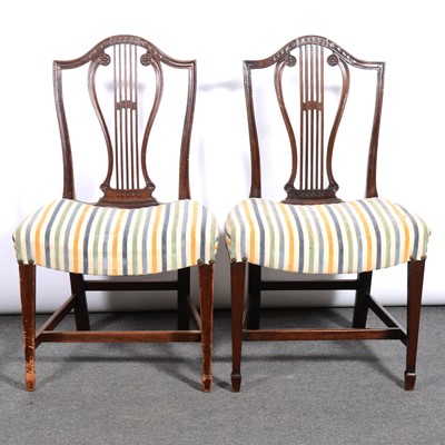 Lot 423 - Set of four mahogany dining chairs