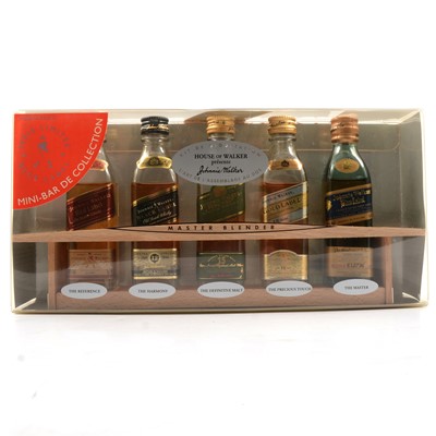 Lot 359 - Johnnie Walker 'Master Blender' five-bottle miniature gift set