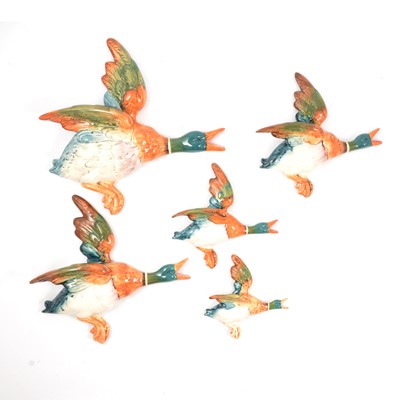 Lot 87 - Set of five Beswick duck wall plaques.
