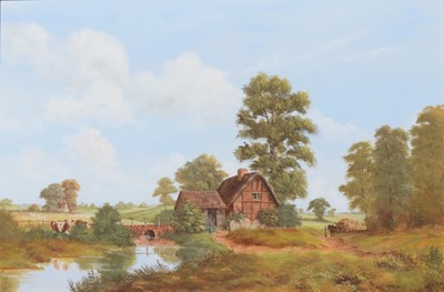 Lot 309 - Peter Kotka, Thatched cottage by a stream