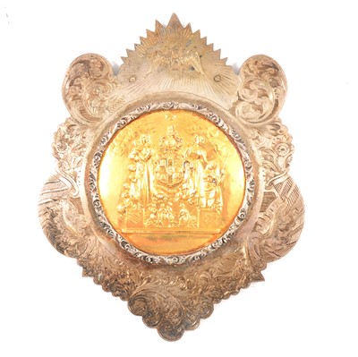 Lot 364 - Victorian Oddfellows interest - a Victorian silver Oddfellows badge, Isaac Simmons, Sheffield 1846.