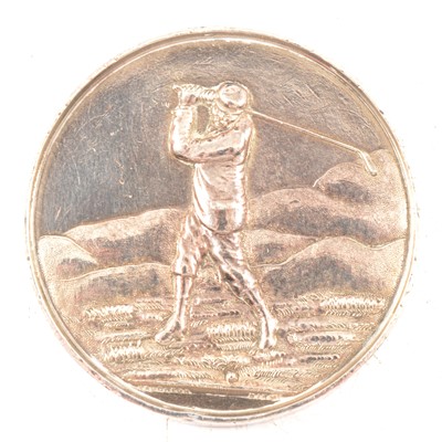 Lot 129 - Silver Didsbury Golf Club medal, Vaughton & Sons, Birmingham 1893.