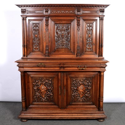 Lot 336 - French walnut side cabinet