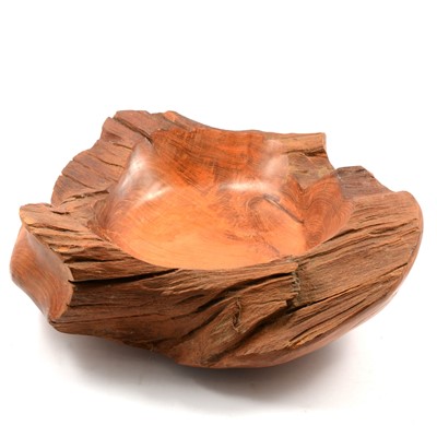 Lot 226 - Natural form hardwood 'tree trunk' basin