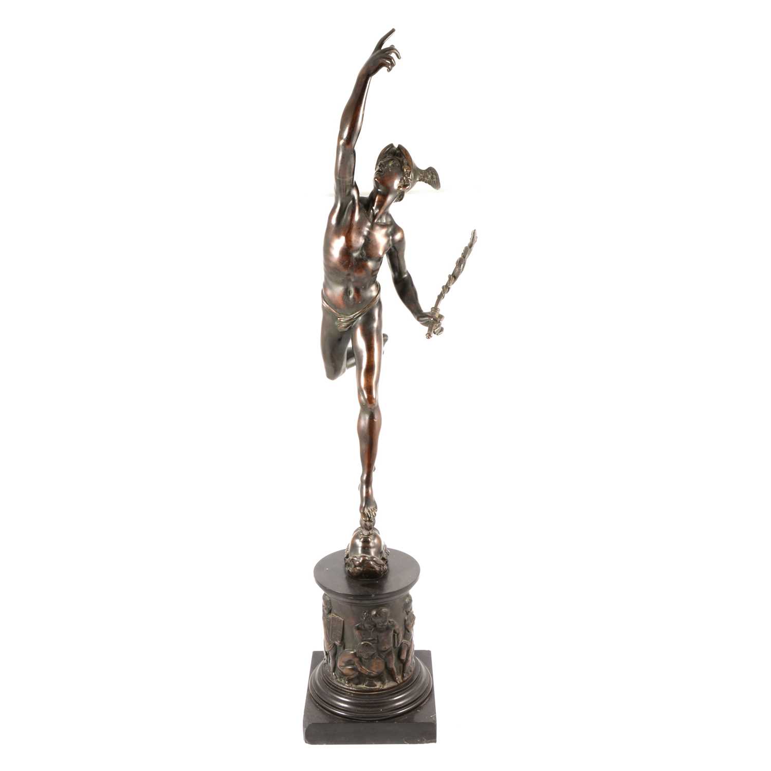 Lot 40 - After the Antique, Mercury, patinated bronze