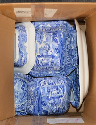 Lot 57 - Quantity of Spode Italian blue and white transfer table ware