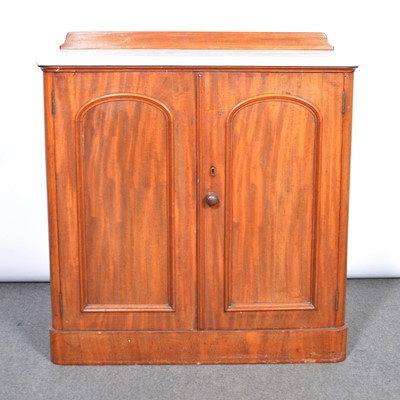 Lot 390 - Victorian mahogany cupboard, marble top