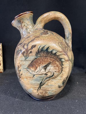 Lot 1010 - Martin Brothers, a large stoneware flask, 1887