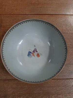 Lot 82 - Chinese polychrome jar, three Canton bowls and Japanese bowl.