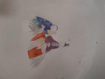 Lot 82 - Chinese polychrome jar, three Canton bowls and Japanese bowl.