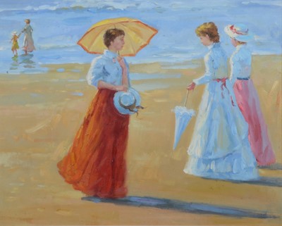 Lot 231 - English School, late 20th century, Beach scene