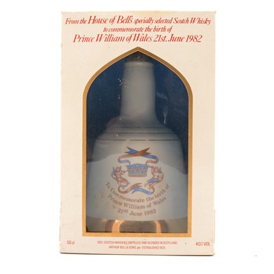 Lot 99A - Bells decanter 50cl, commemorating the birth of HRH Prince William, boxed.
