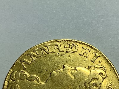 Lot 97 - A Gold Guinea Queen Anne 1714