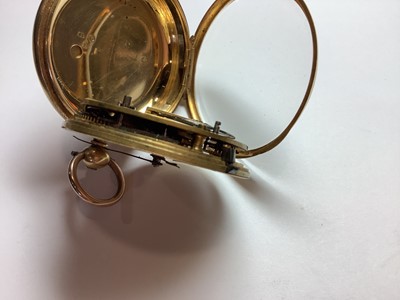 Lot 354 - Isaac Wilkinson Leicester - an 18 carat yellow gold open face pocket watch.