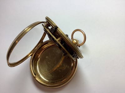 Lot 354 - Isaac Wilkinson Leicester - an 18 carat yellow gold open face pocket watch.