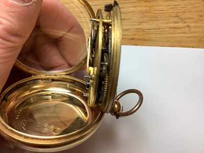 Lot 354 - Isaac Wilkinson Leicester - an 18 carat yellow gold open face pocket watch.