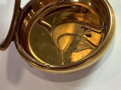 Lot 354 - Isaac Wilkinson Leicester - an 18 carat yellow gold open face pocket watch.