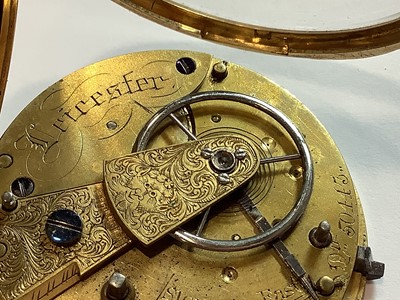Lot 354 - Isaac Wilkinson Leicester - an 18 carat yellow gold open face pocket watch.
