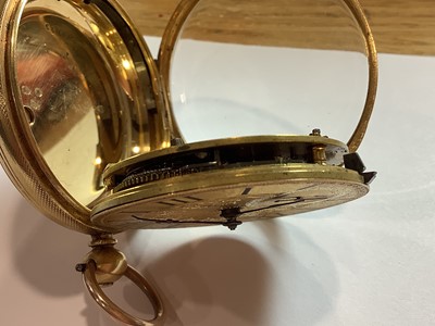 Lot 354 - Isaac Wilkinson Leicester - an 18 carat yellow gold open face pocket watch.