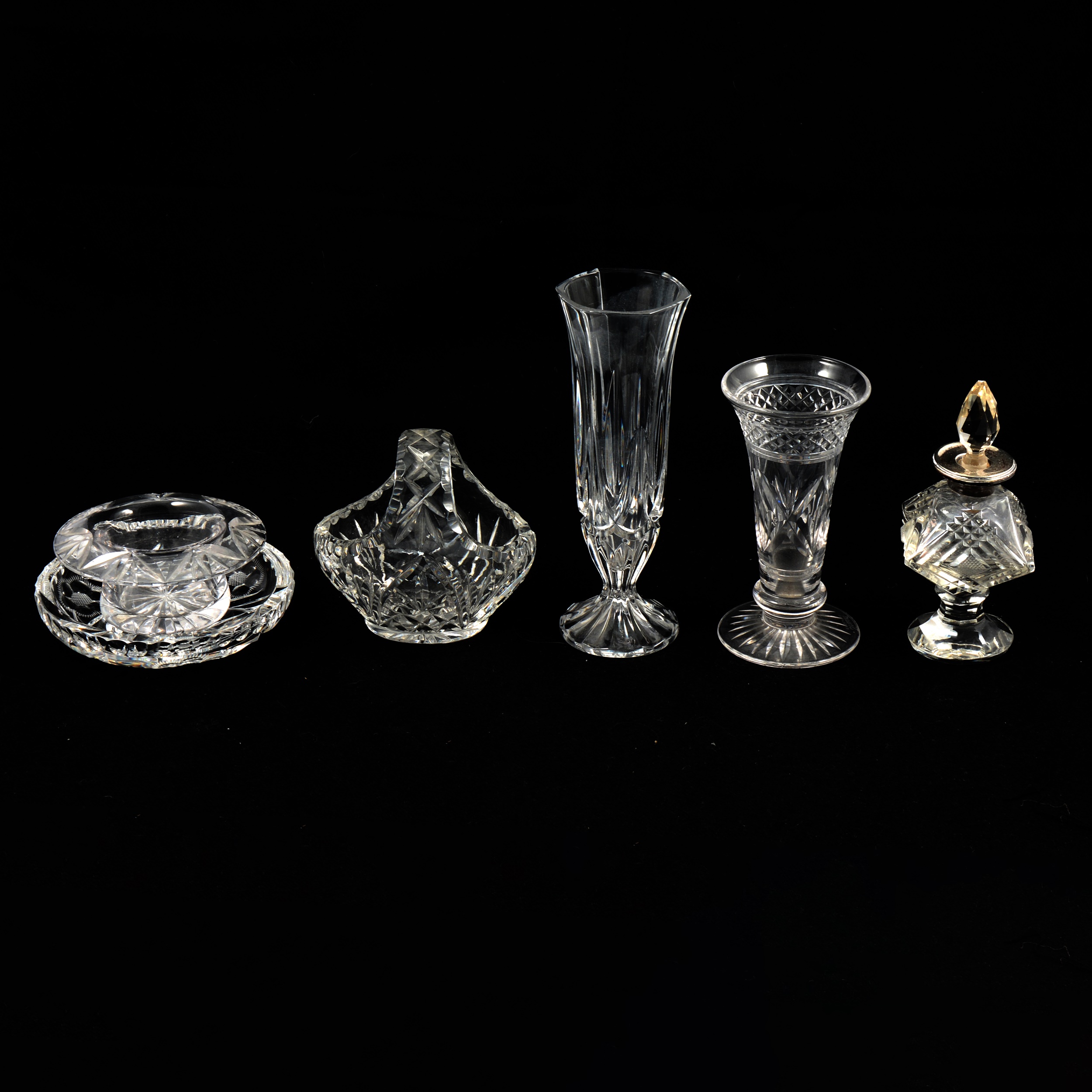 Lot 21 Quantity of cut lead crystal glassware