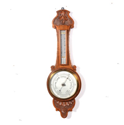 Lot 352 - Oak aneroid barometer