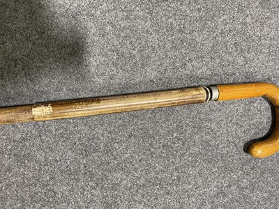 Lot 109 - Walking stick umbrella, with collapsing case, length 89cm.