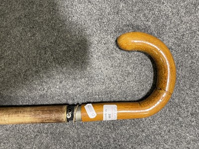 Lot 109 - Walking stick umbrella, with collapsing case, length 89cm.