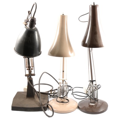 Lot 169 - Three anglepoise lamps