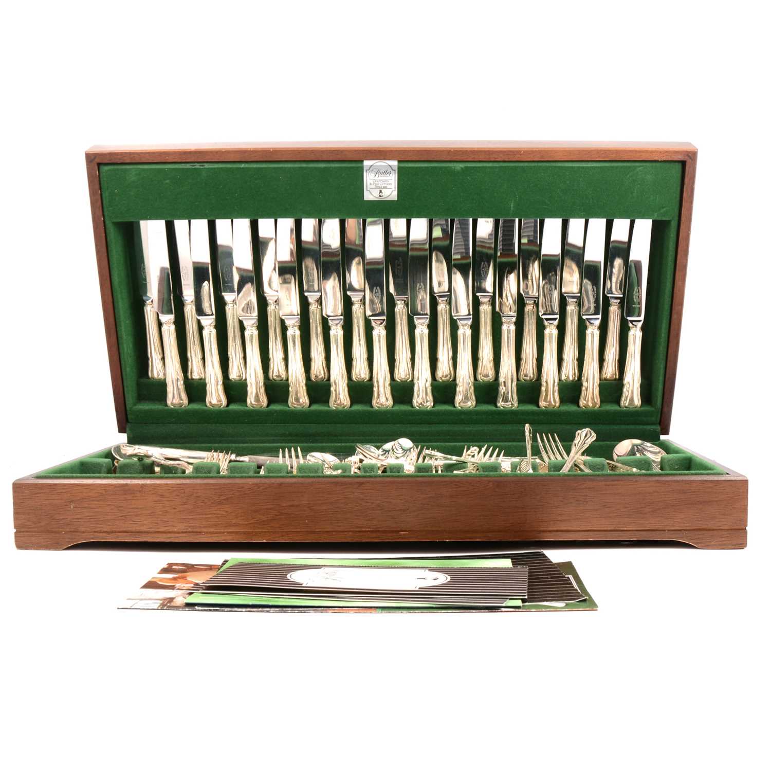 Lot 113 - Butler & Co (Sheffield) canteen of cutlery, Dubarry design.