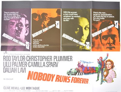 Lot 1173 - Two film poster Nobody Runs Forever (1968) and No Love for Johnnie (1961)